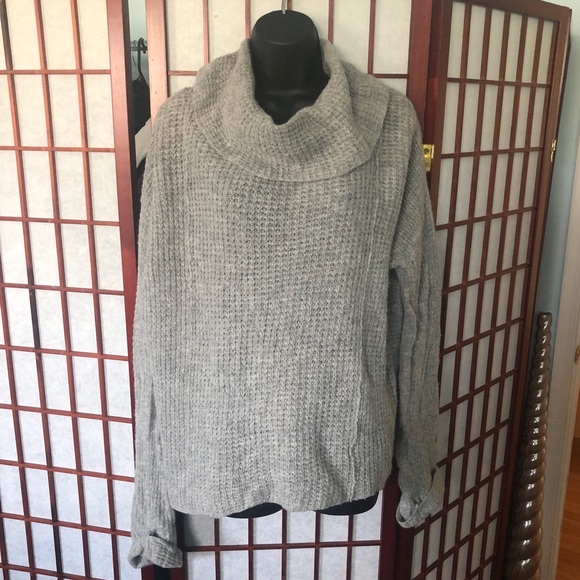 Free People Slouchy Oversized Wool Cowl Neck Sweater - Picture 2 of 9